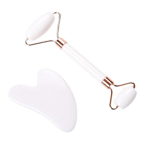 PulseEase Gua Sha and Jade Roller facial massage set