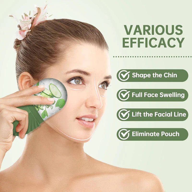 Cooling facial roller details