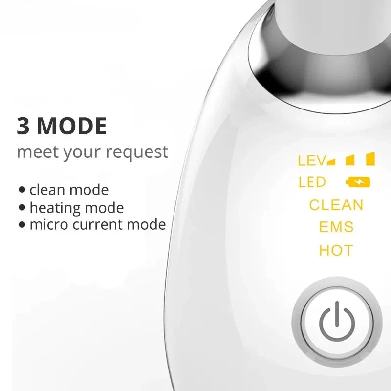 PulseEase Glow facial massage device in use