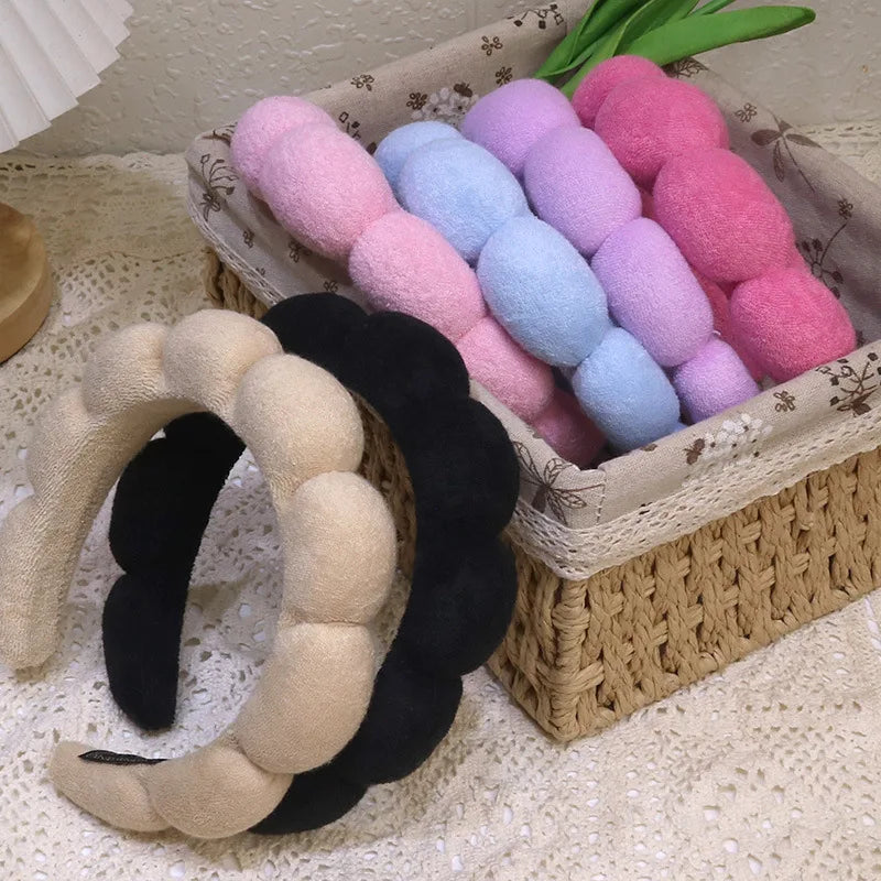 Spa headband in use skincare