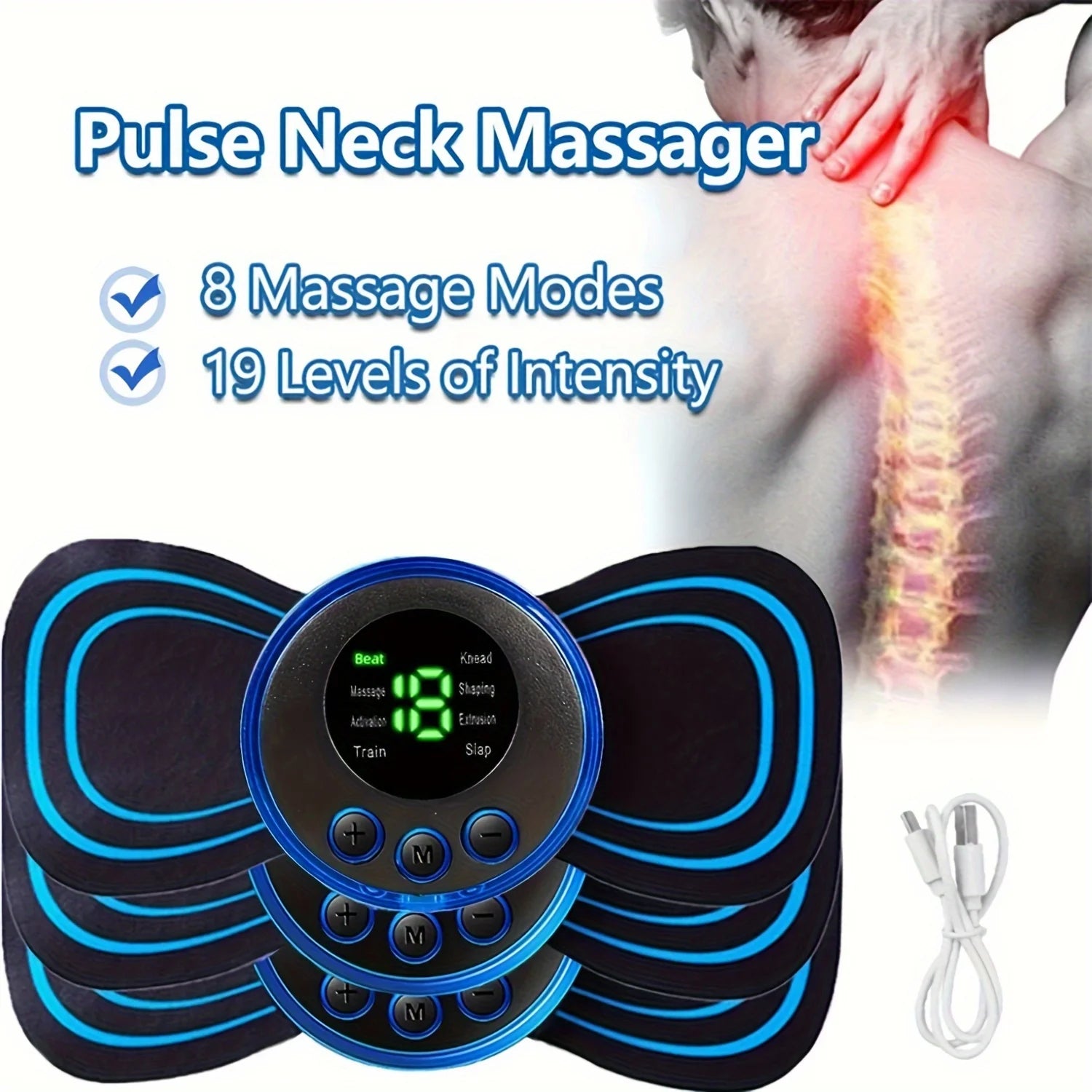 PulseEase EMS Neck & Shoulder Massager pulse therapy patch